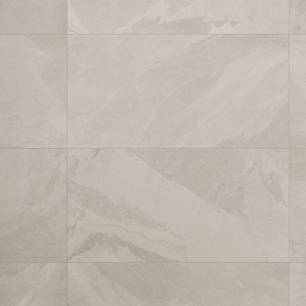 Patterned tile with a neutral color scheme