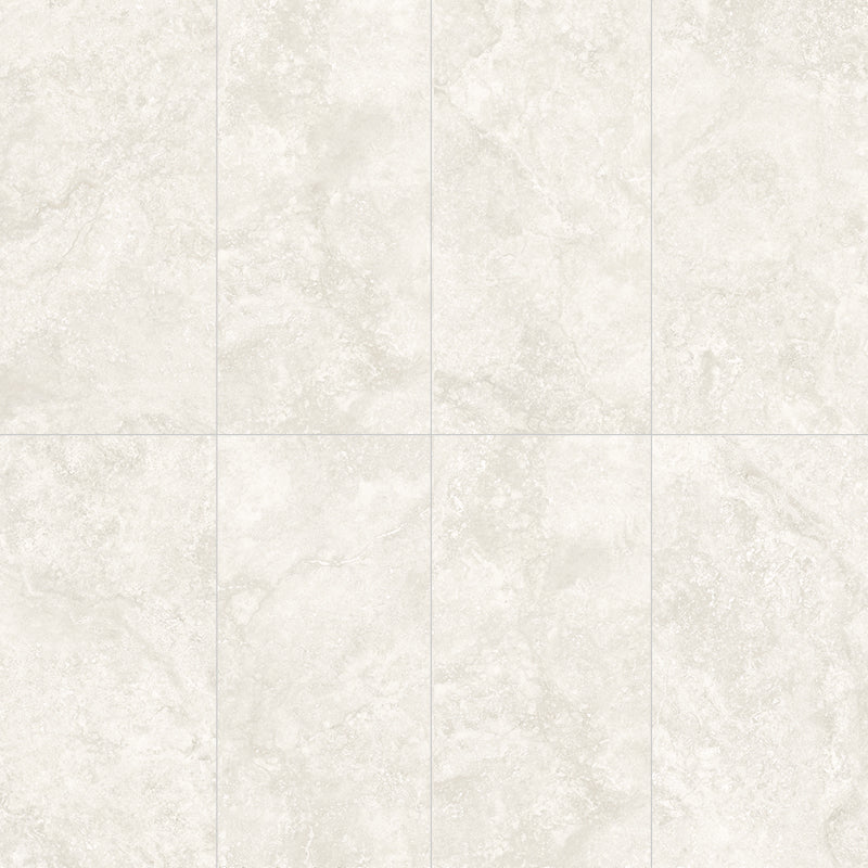 eight 24 inch by 48 inch Select Ivory tiles shown as a single installed pattern